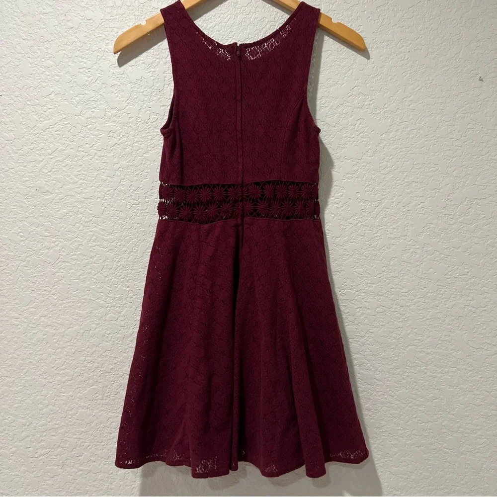 Free People Daisy Waist Crochet Mini Skater dress Size 2